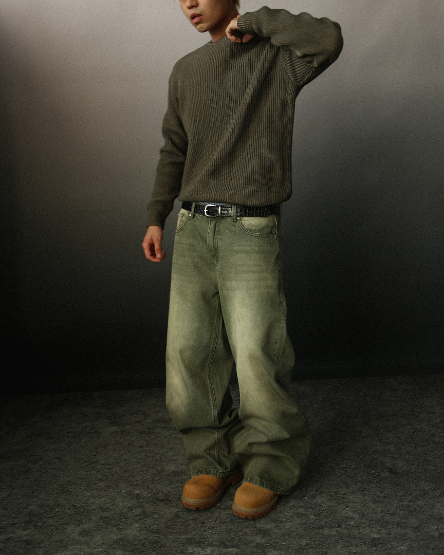 Mobius Matcha Baggy Jeans - Image 5