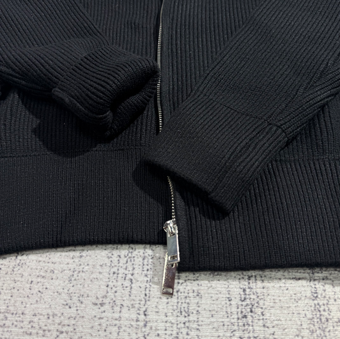 Maison Margiela Martin Margiela Black Wool Trucker Zip Sweater - Image 14