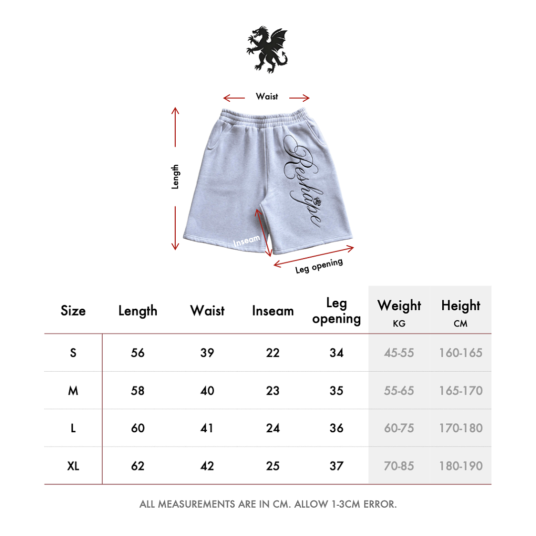 Thorn Rose Baggy Shorts (Grey) - Image 2