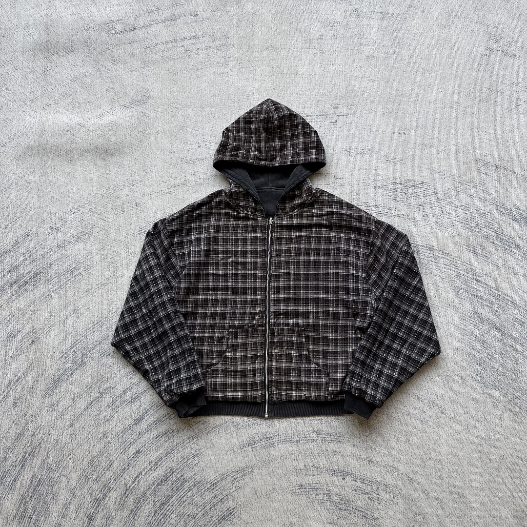 Experiment 5 Reversible Plaid Zip Hoodie - Image 4