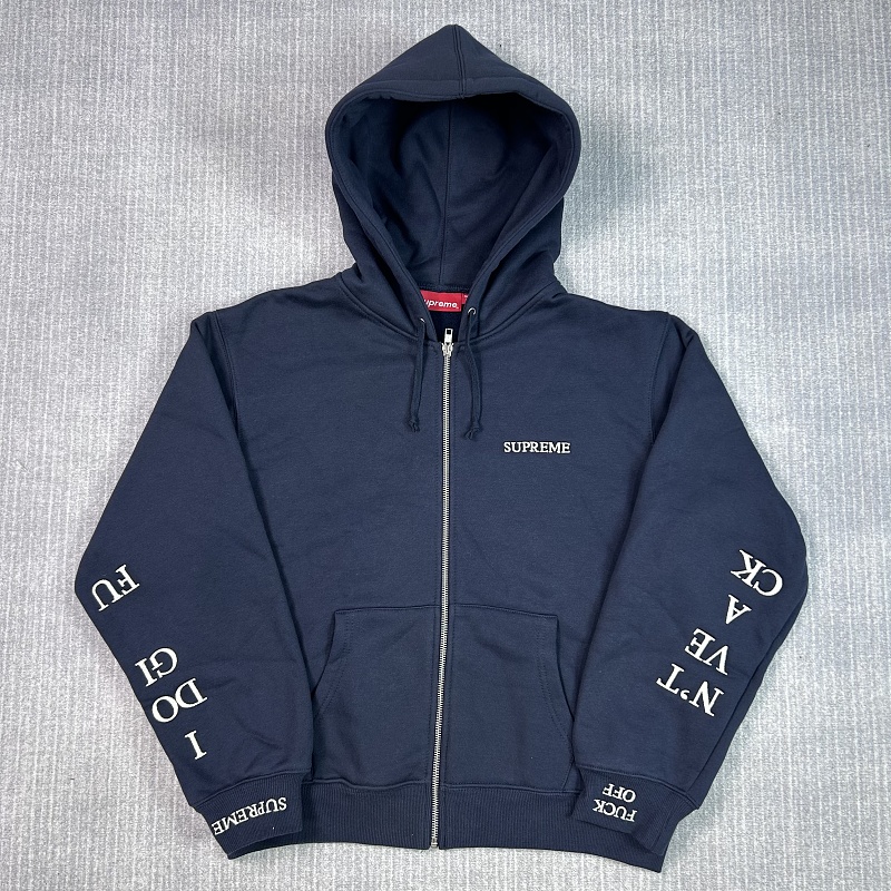 Supreme FW25 IDGAF Zip Up Hooded Sweatshirt