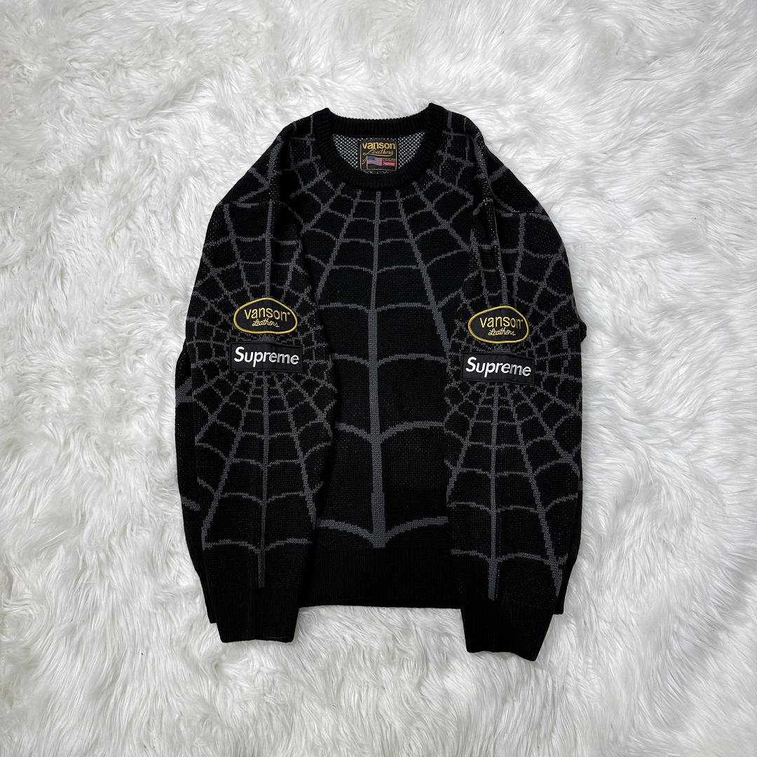 Supreme Spiderman Knit Sweater (Black) - Image 12