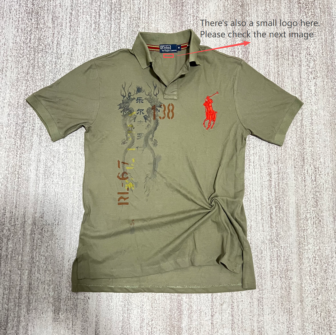 Ralph Lauren Lauren Polo Shirt Green Asia Dragon - Image 5