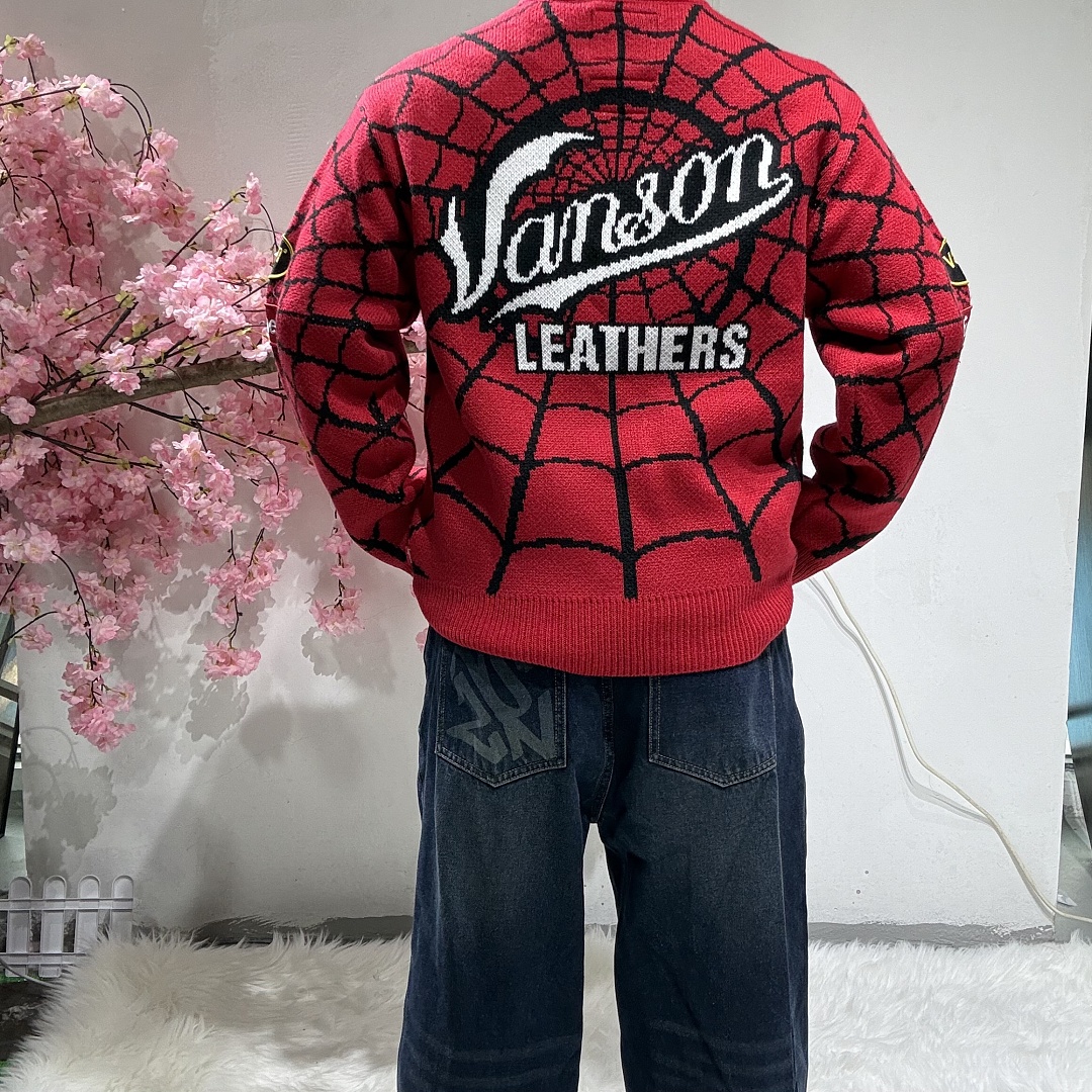 Supreme Spiderman Knit Sweater (Red) - Image 8