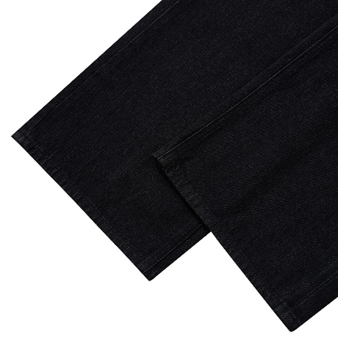 Unbranded Black Multi-Button Wide-Leg Jeans - Image 11