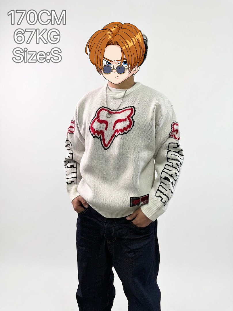 Supreme × Fox Racing FW25 WEEK9 Sweater (White) - Image 2