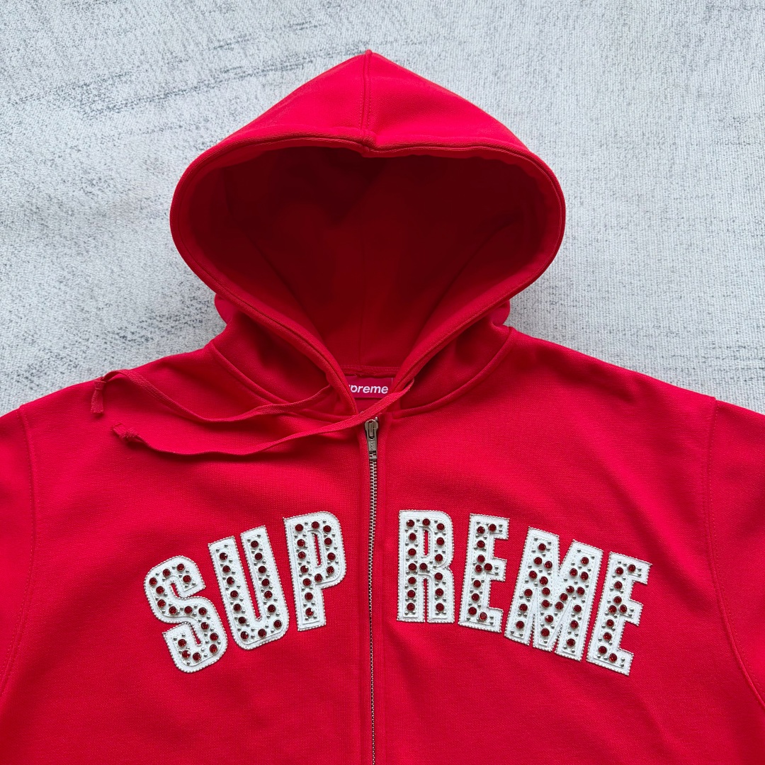 Supreme Bb Simon Zip Up Hoodie (Red) - Image 3