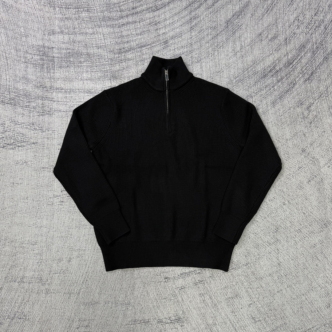 Maison Margiela Martin Margiela Black Wool Trucker Zip Sweater - Image 8