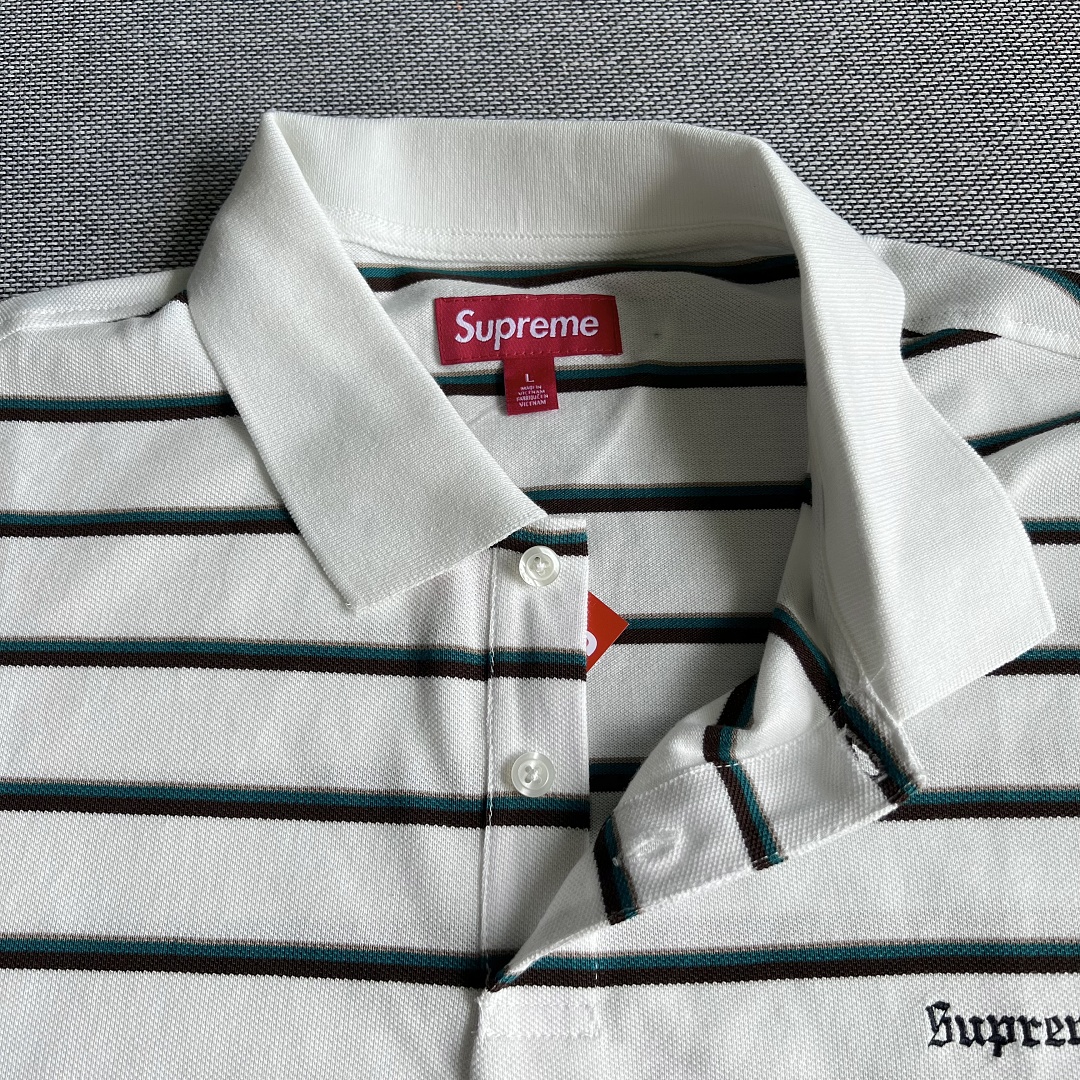 Supreme WEEK3 Washed Stripe Polo - Image 10