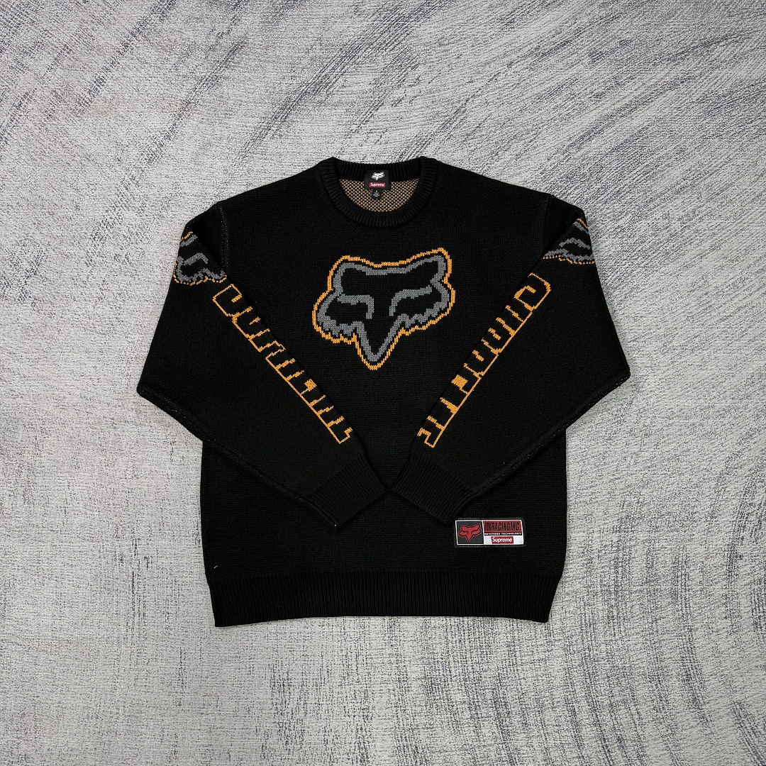 Supreme × Fox Racing FW25 WEEK9 Sweater (Black)