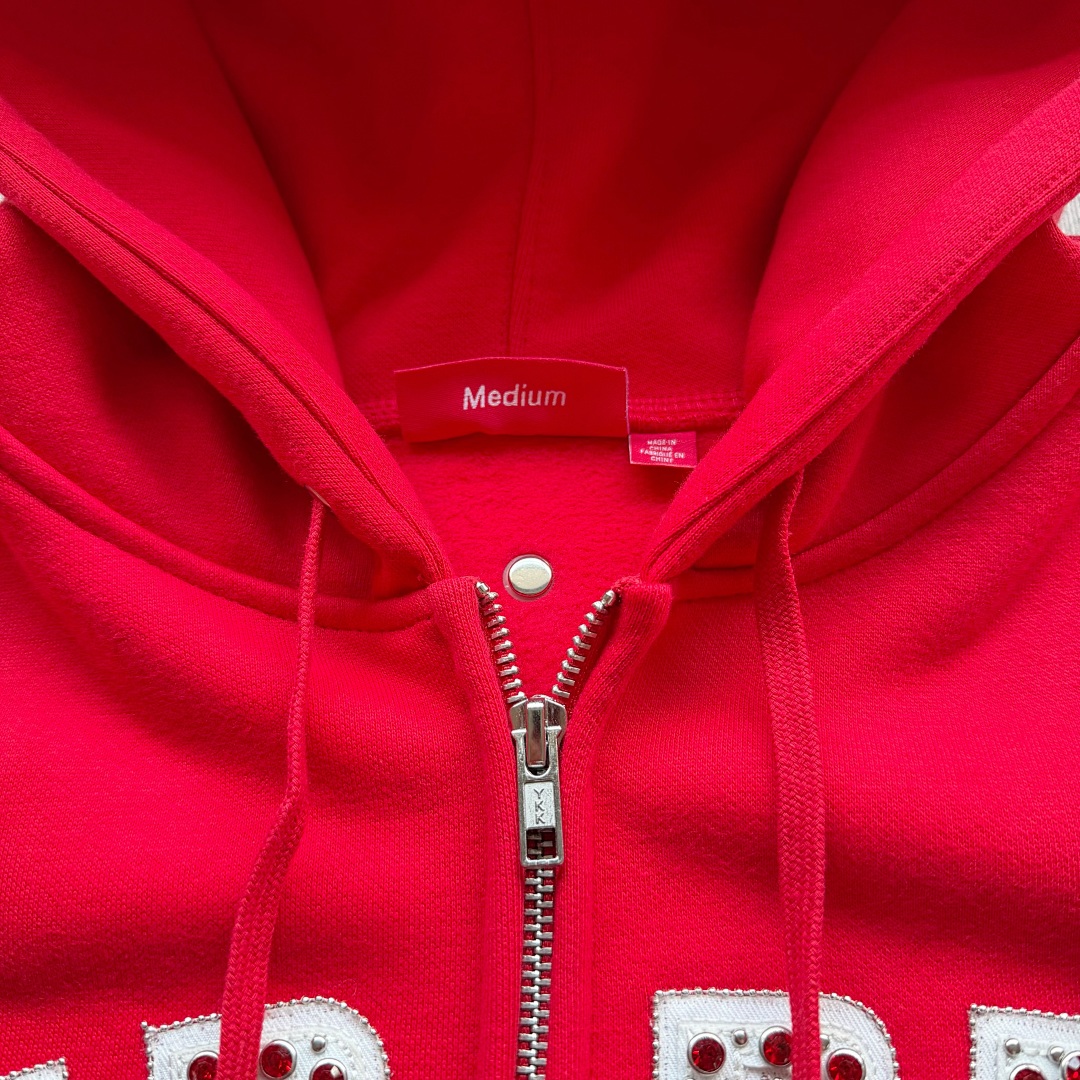 Supreme Bb Simon Zip Up Hoodie (Red) - Image 7