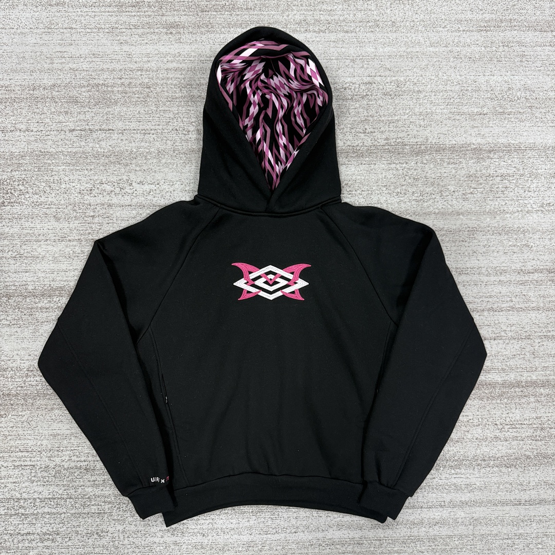 Mertra X Umbro Pink Double Hood Hoodie - Image 46
