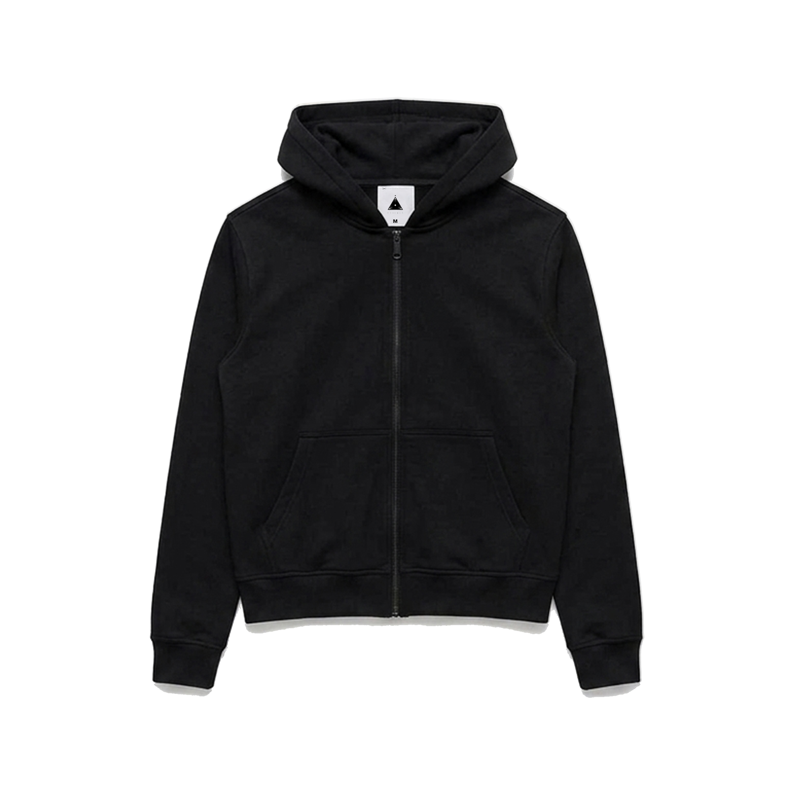 Unbranded GSM Black Zip-Up Hoodie (Slim Fit, Standard Shoulder Design) - Image 4