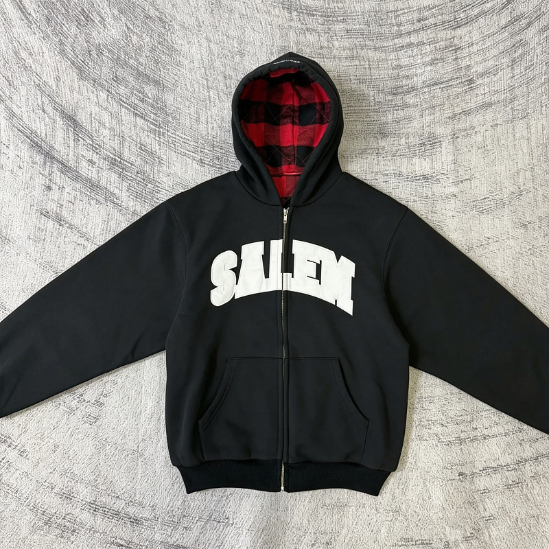 Supreme /SALEM Zip Up Hooded Sweatshirt (Black)