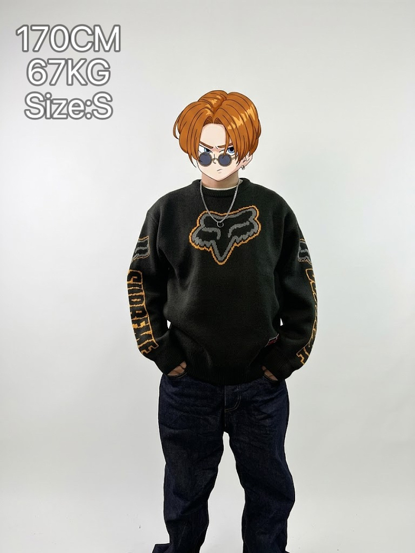 Supreme × Fox Racing FW25 WEEK9 Sweater (Black) - Image 2