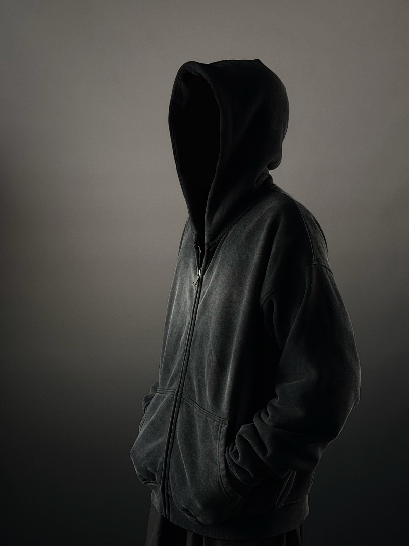 Dragon Union Dragonunion Dirty Fit Zip Hoodie (Black) - Image 9