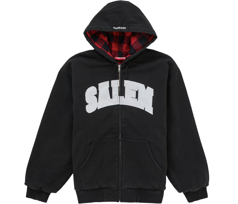 Supreme /SALEM Zip Up Hooded Sweatshirt (Black)