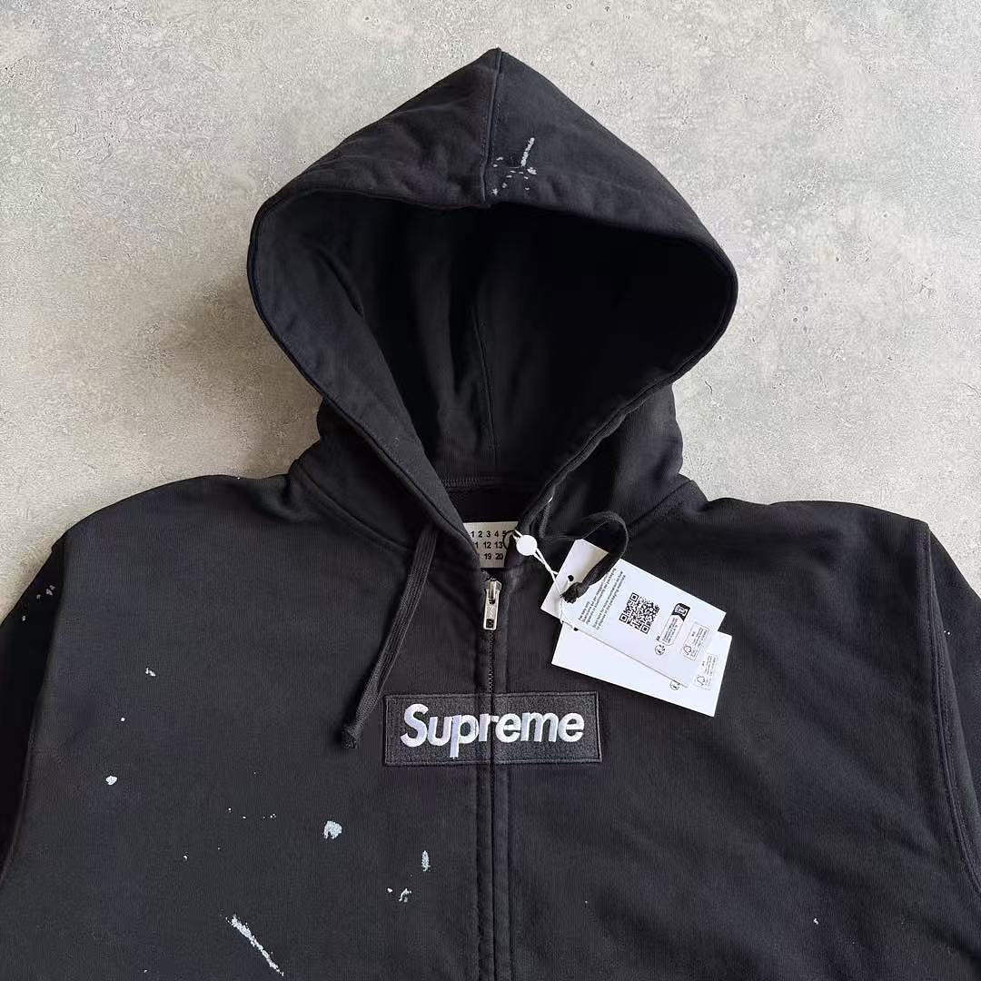 Supreme MM6 ZIP UP HOODIE BEST Black ! - Image 9