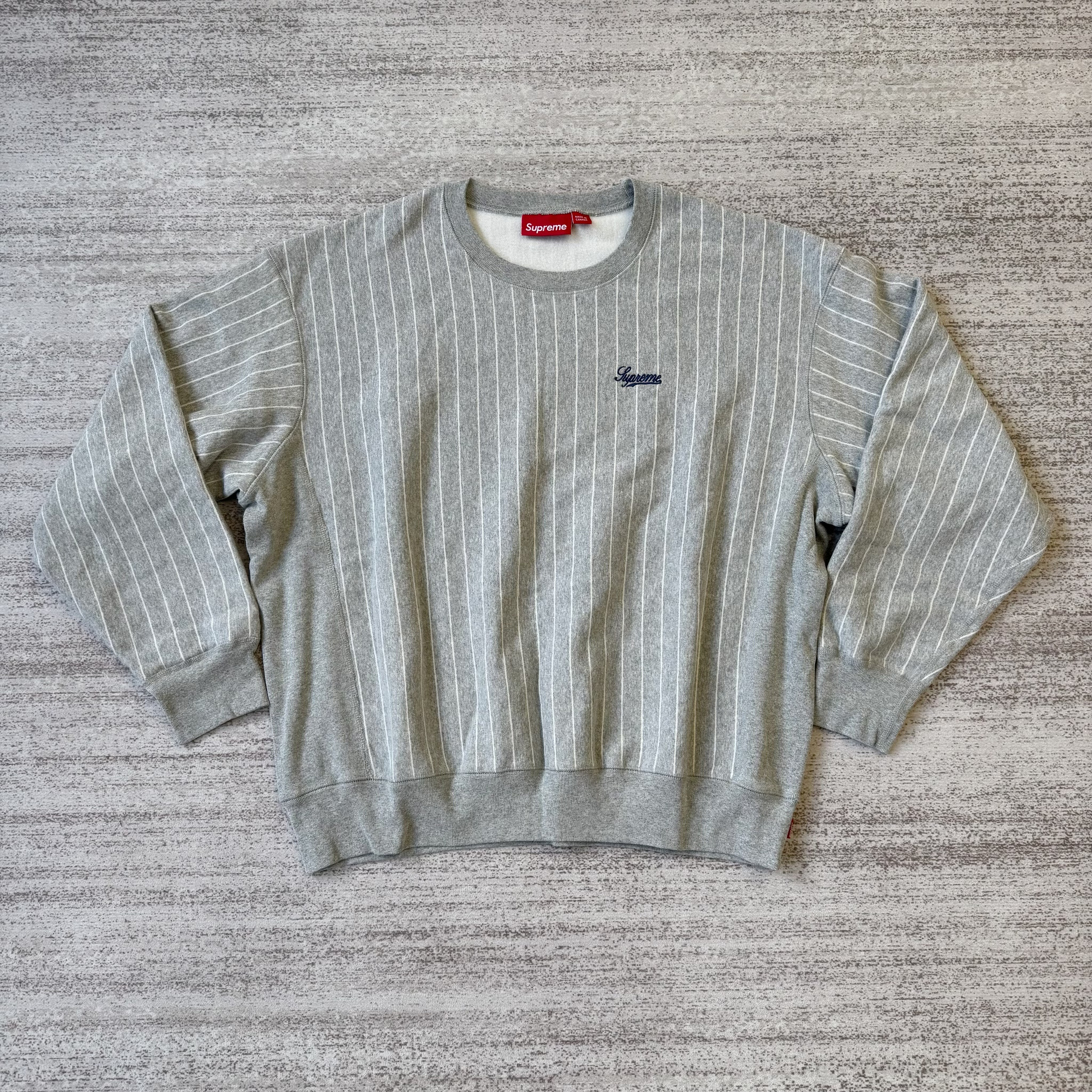 Supreme Striped Crew Neck Sweatshirt - Image 11