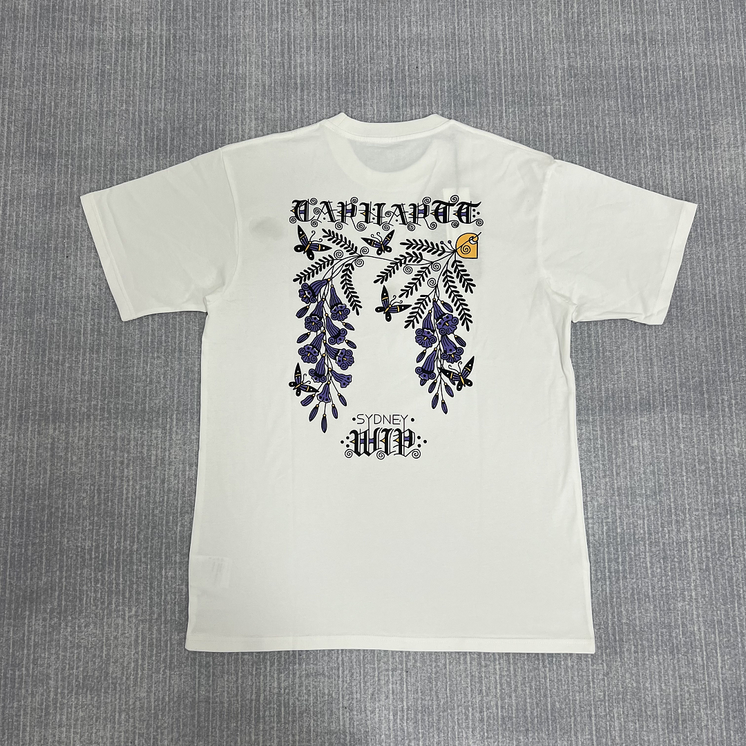 Carhartt WIP T-Shirt With A Floral And Butterfly Graphic Print On The Back - Image 10