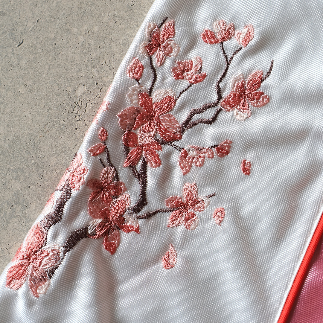 Unbranded "Hanami" Heavy Embroidery Satin Jersey - Image 10