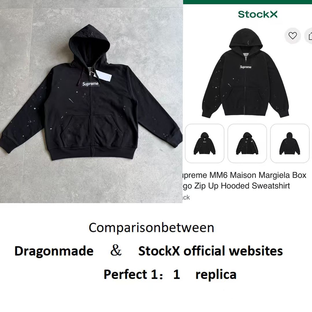 Supreme MM6 ZIP UP HOODIE BEST Black ! - Image 5
