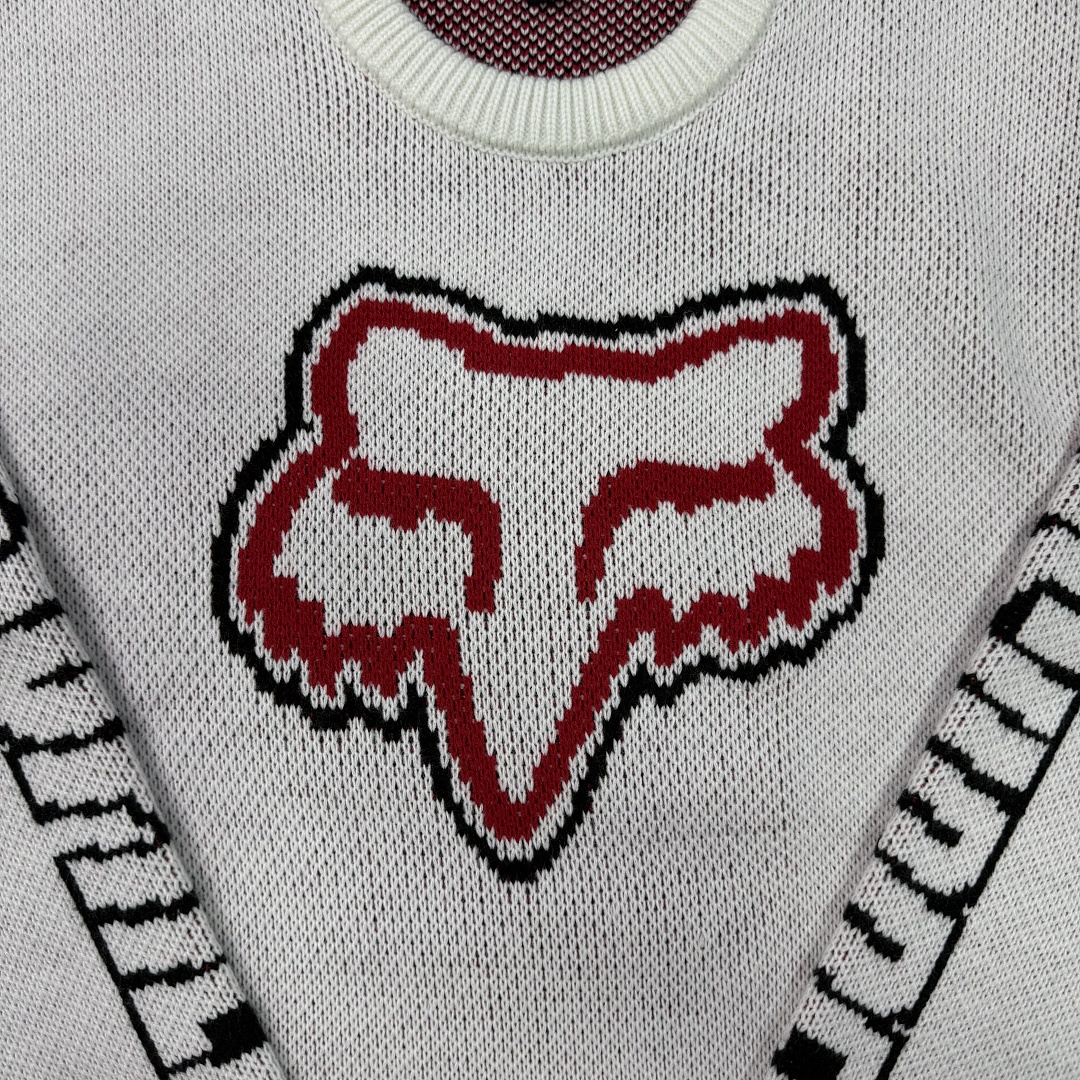 Supreme × Fox Racing FW25 WEEK9 Sweater (White) - Image 7