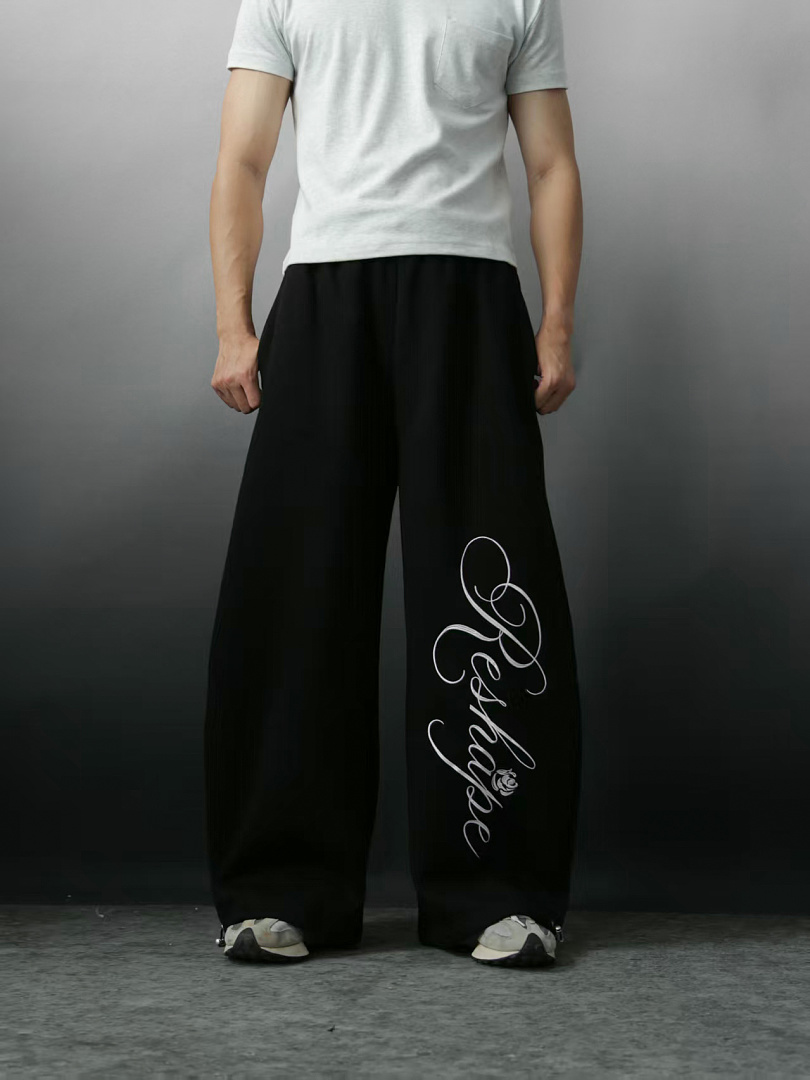 Thorn Rose Baggy Pants (Black) - Image 2