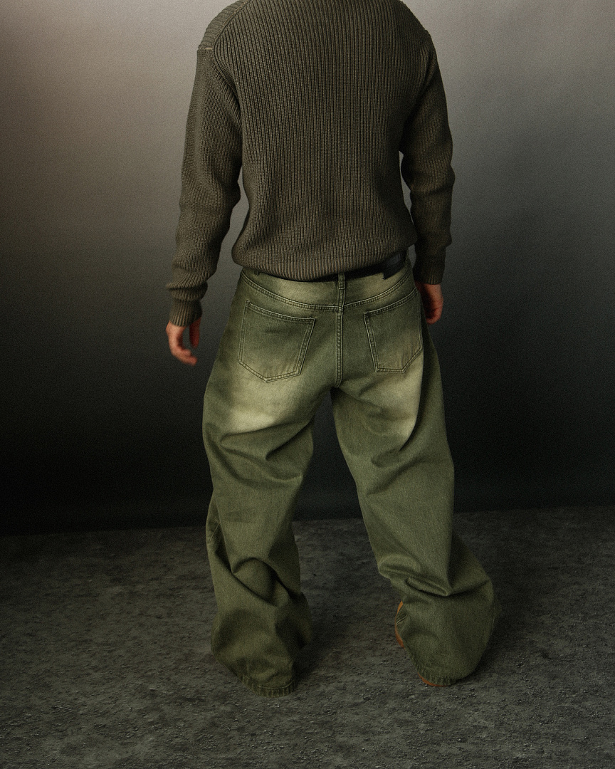 Mobius Matcha Baggy Jeans - Image 4