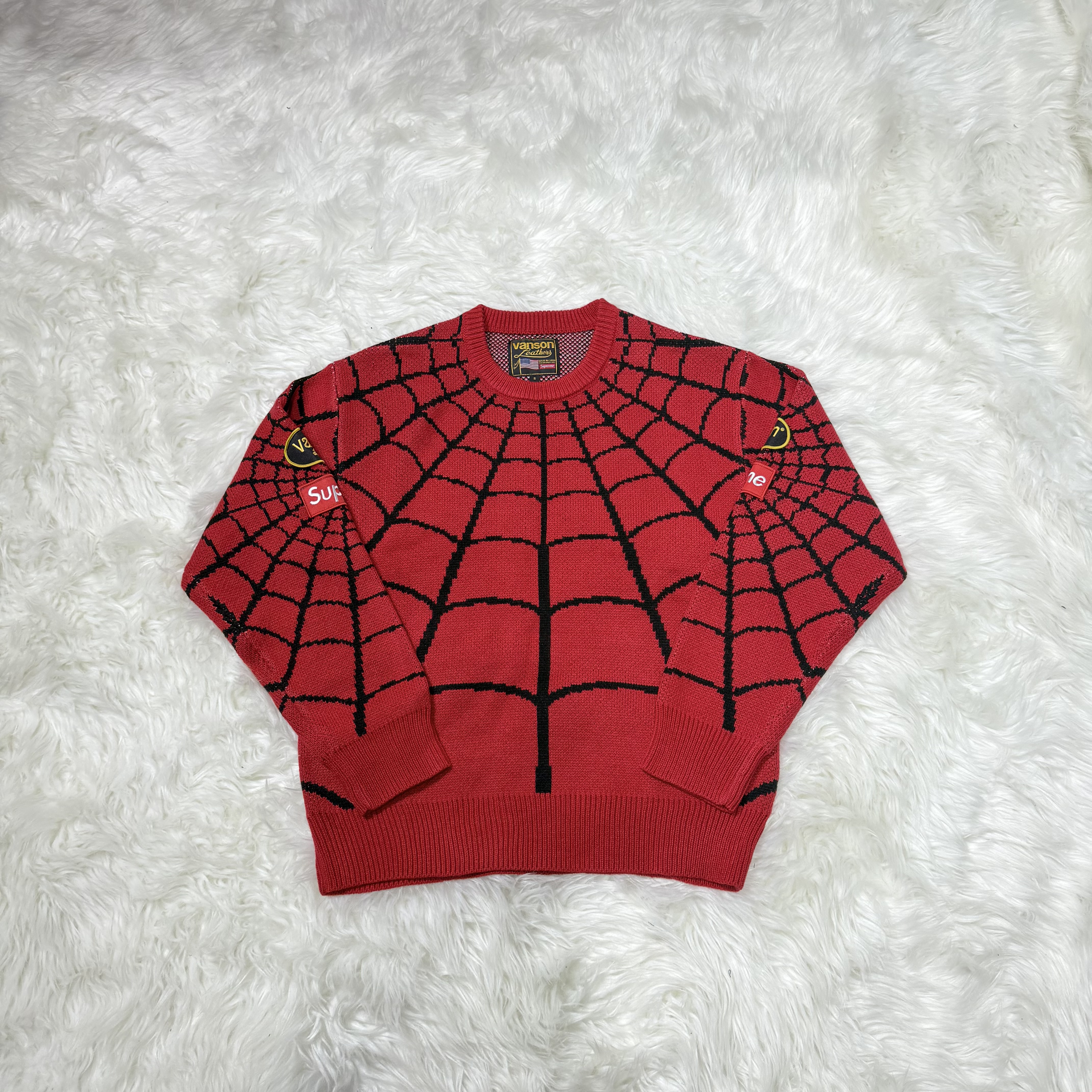 Supreme Spiderman Knit Sweater (Red) - Image 23