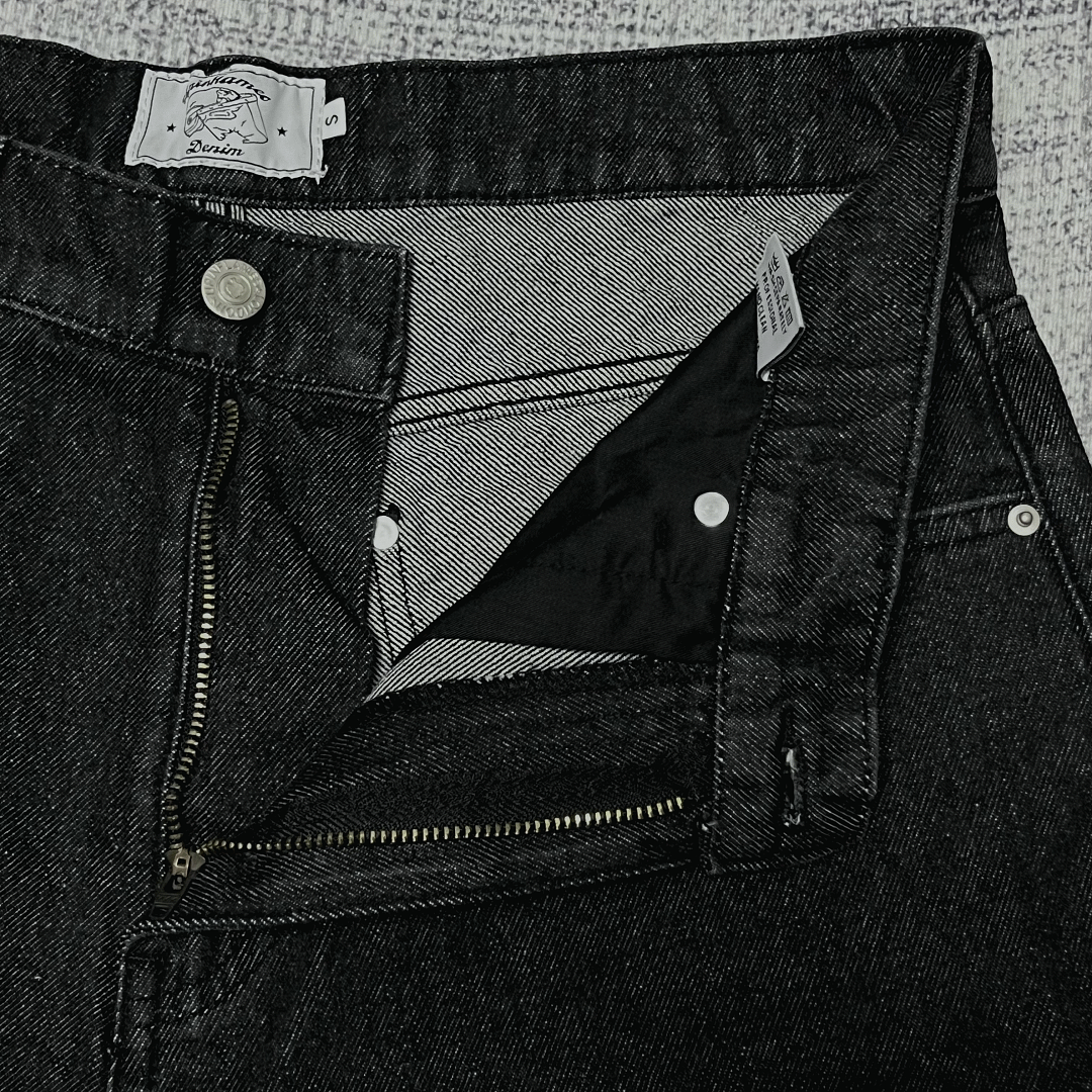 Up In Flames Denim Shorts (black) - Image 7