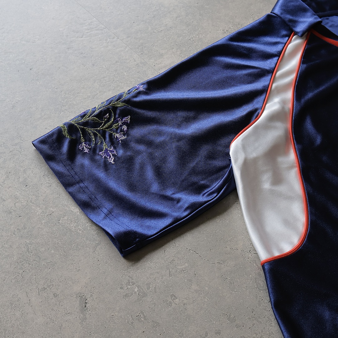 Unbranded "Night Garden" Heavy Embroidery Satin Jersey - Image 10