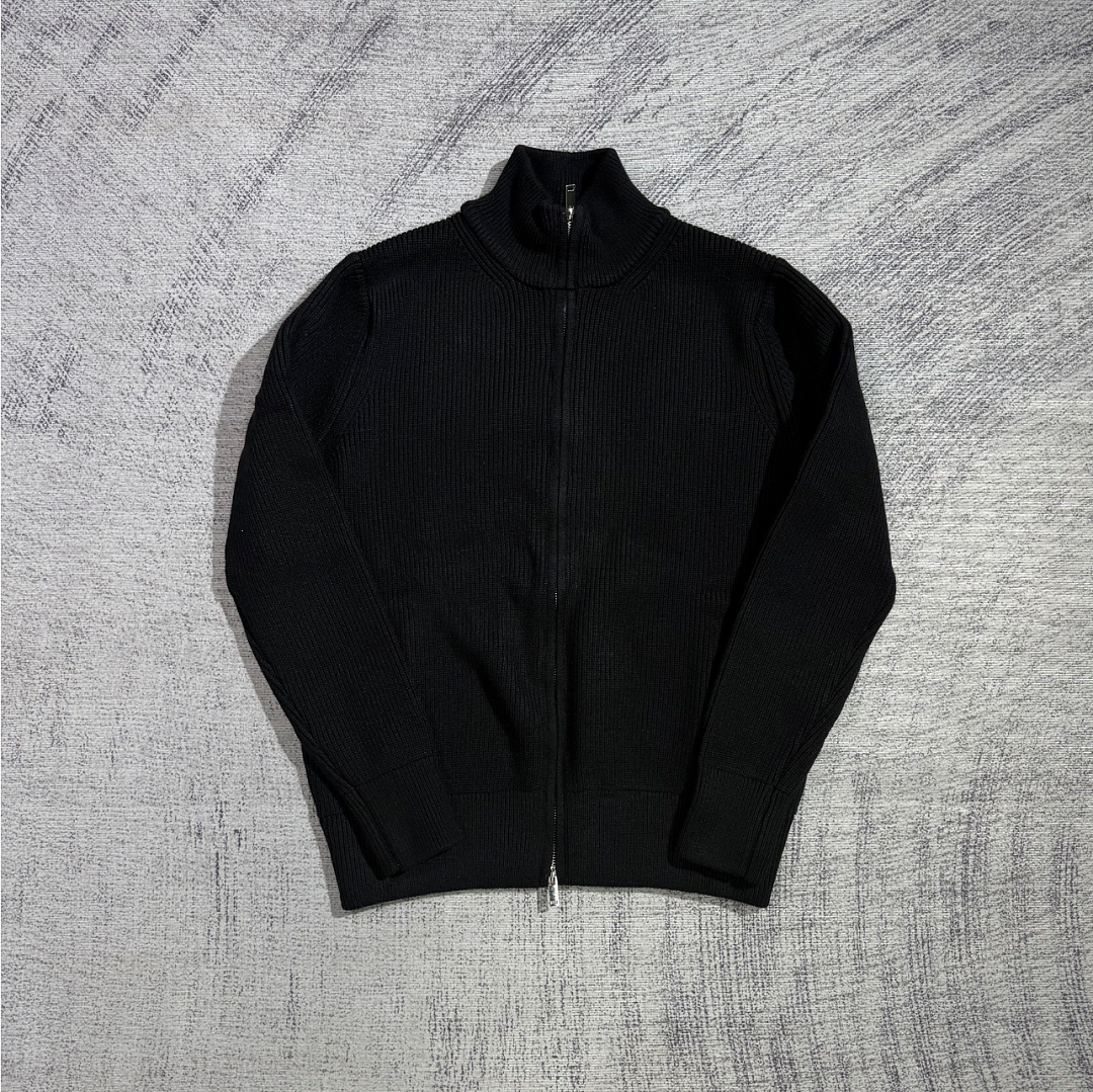 Maison Margiela Martin Margiela Black Wool Trucker Zip Sweater - Image 13
