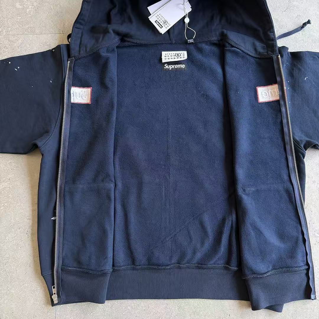 Supreme MM6 ZIP UP HOODIE BEST Baby Blue ! - Image 17