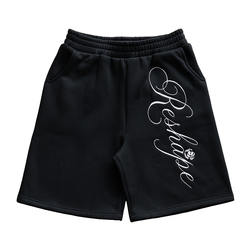 Thorn Rose Baggy Shorts (Black)
