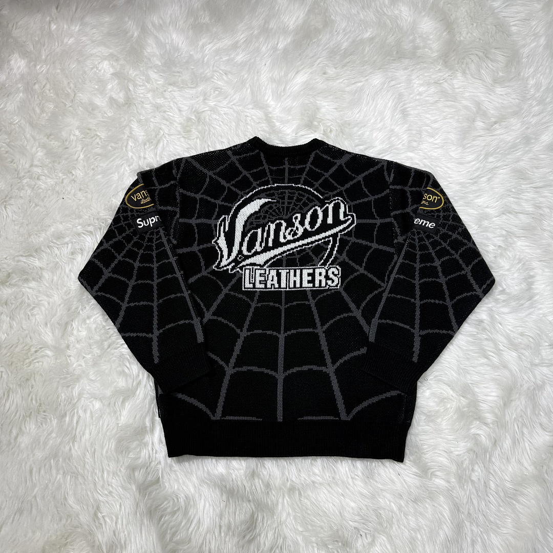 Supreme Spiderman Knit Sweater (Black) - Image 10