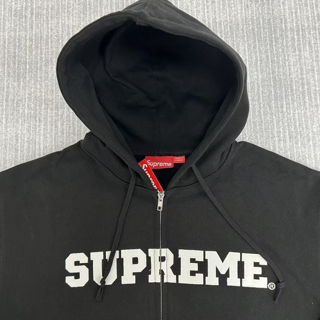 Supreme Collegiate Appliqué Zip Up Hooded Sweatshirt - Image 6