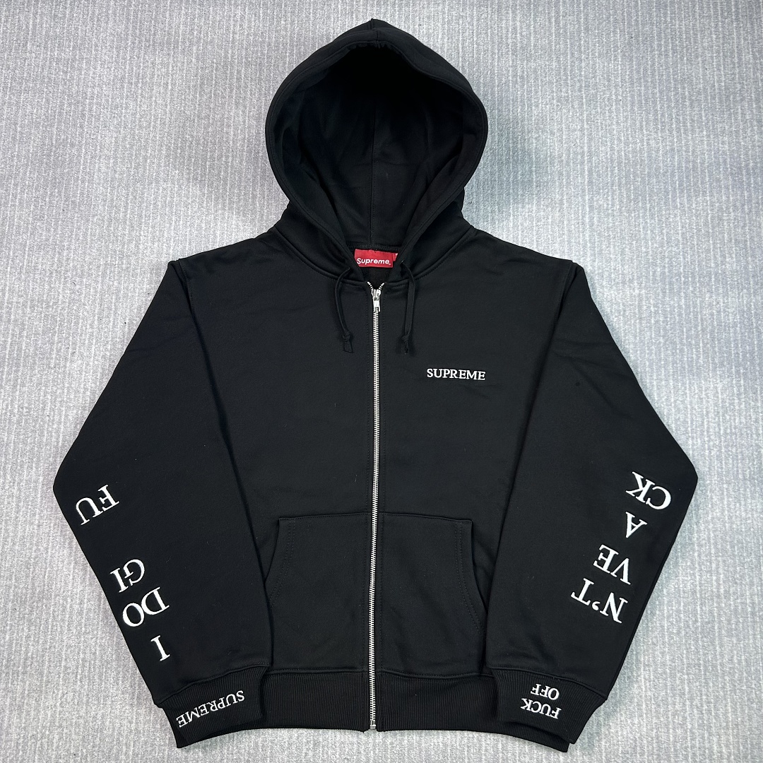 Supreme FW25 IDGAF Zip Up Hooded Sweatshirt