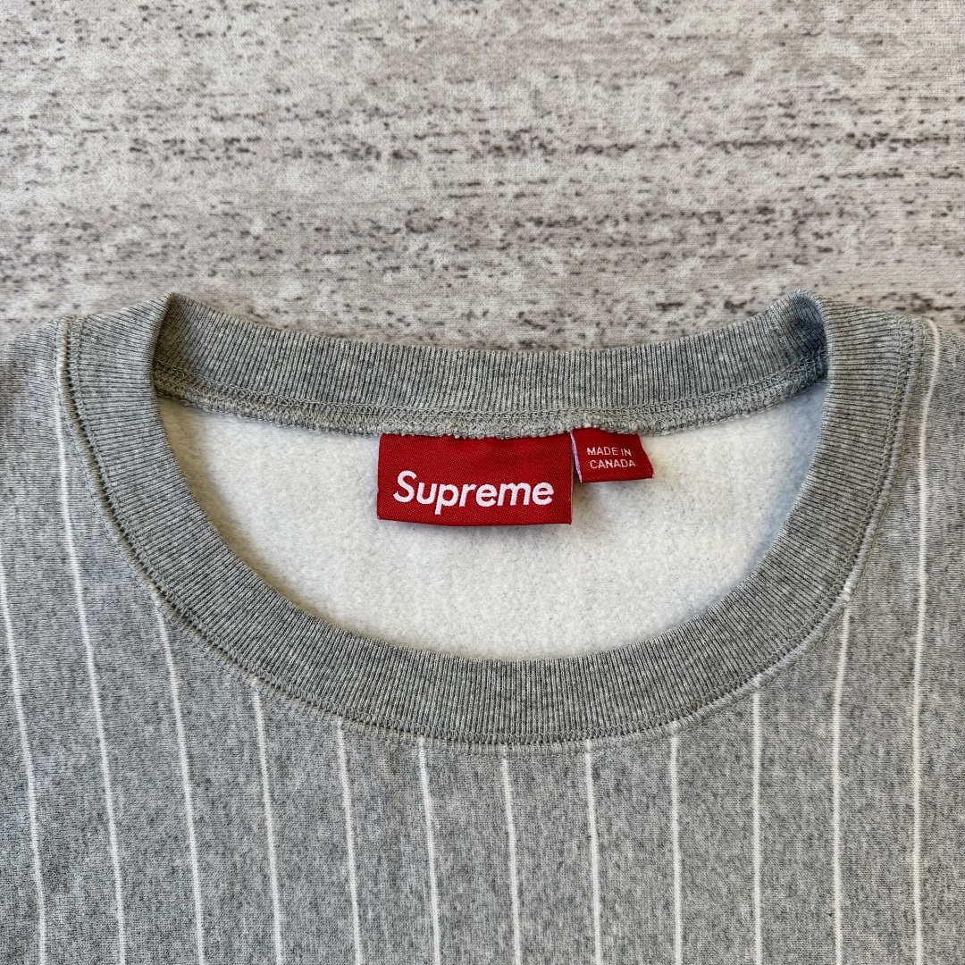 Supreme Striped Crew Neck Sweatshirt - Image 4