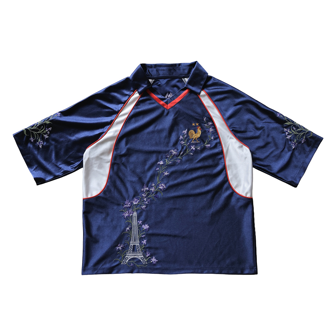 Unbranded "Night Garden" Heavy Embroidery Satin Jersey - Image 6