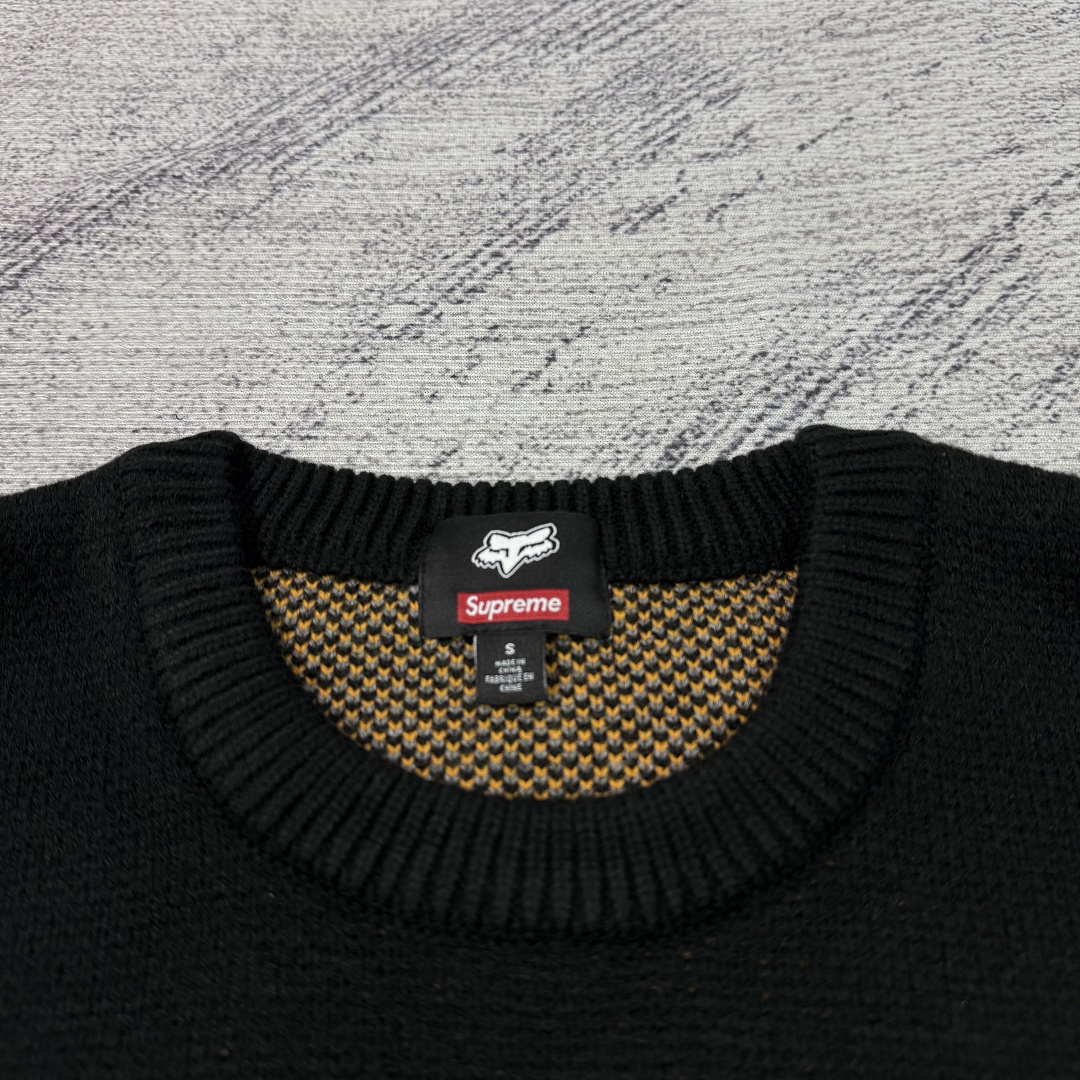 Supreme × Fox Racing FW25 WEEK9 Sweater (Black) - Image 7