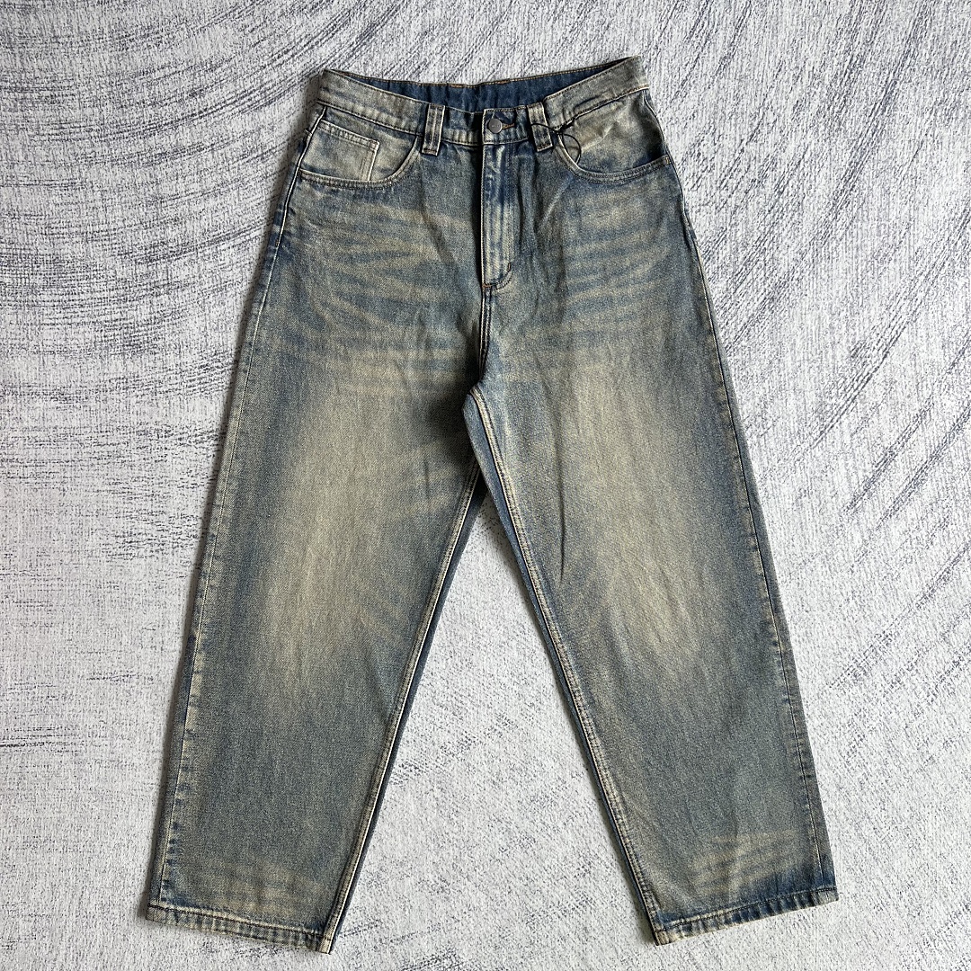 Carhartt Distressed Vintage Washed Blue Jeans - Image 4