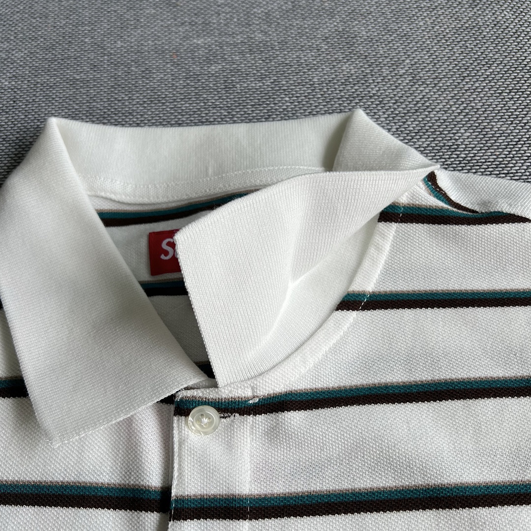 Supreme WEEK3 Washed Stripe Polo - Image 13