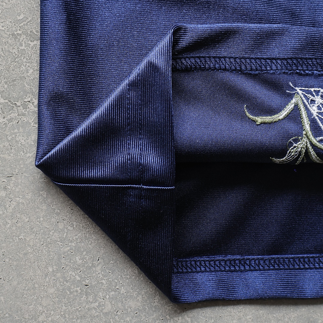 Unbranded "Night Garden" Heavy Embroidery Satin Jersey - Image 14