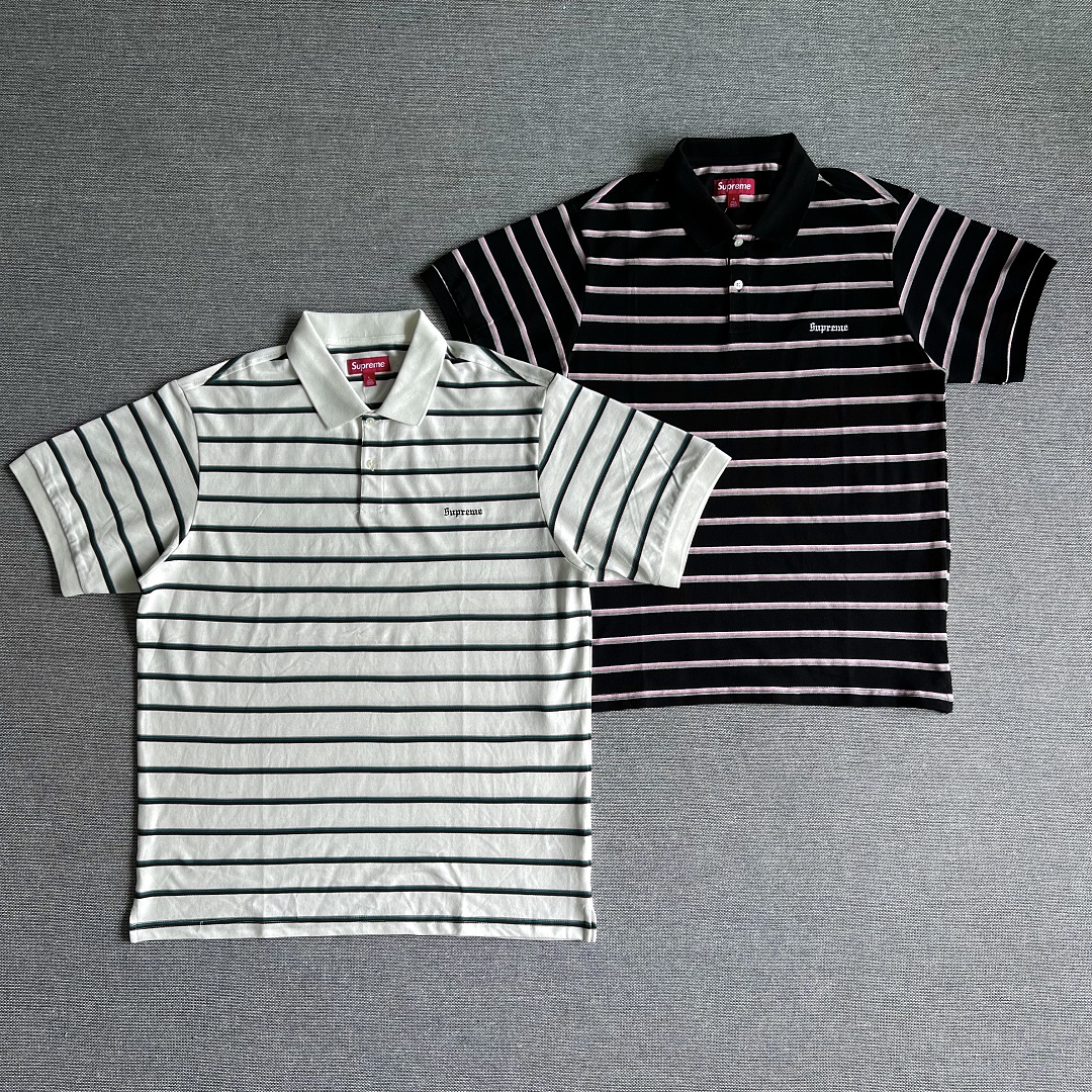Supreme WEEK3 Washed Stripe Polo - Image 4