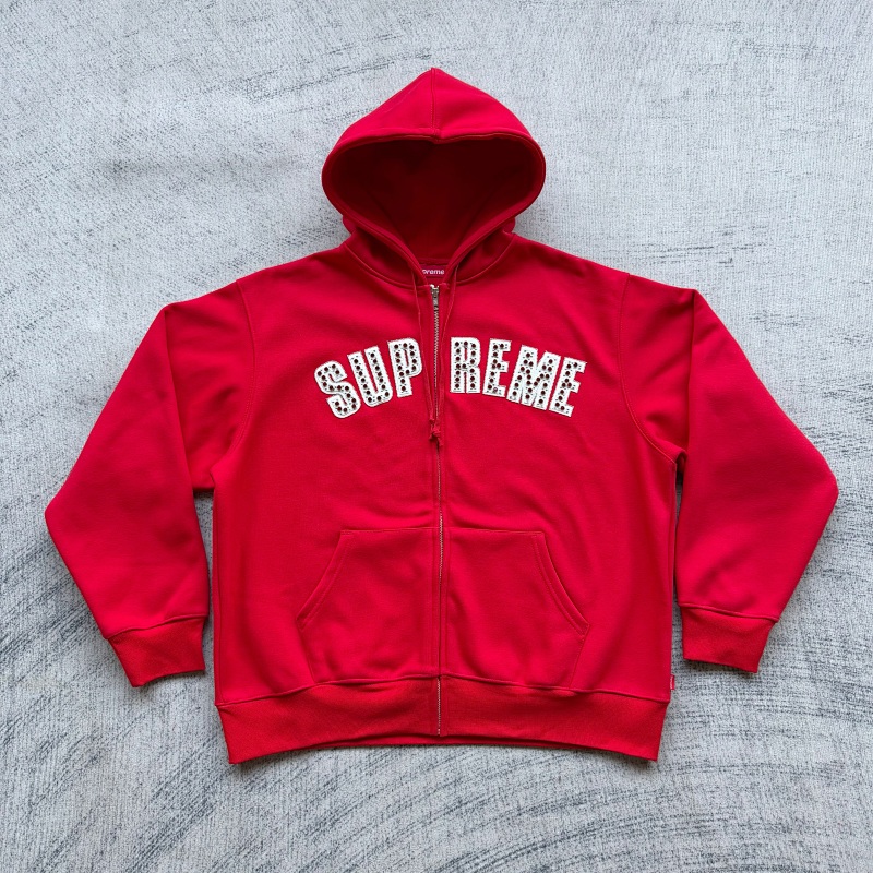 Supreme Bb Simon Zip Up Hoodie (Red)