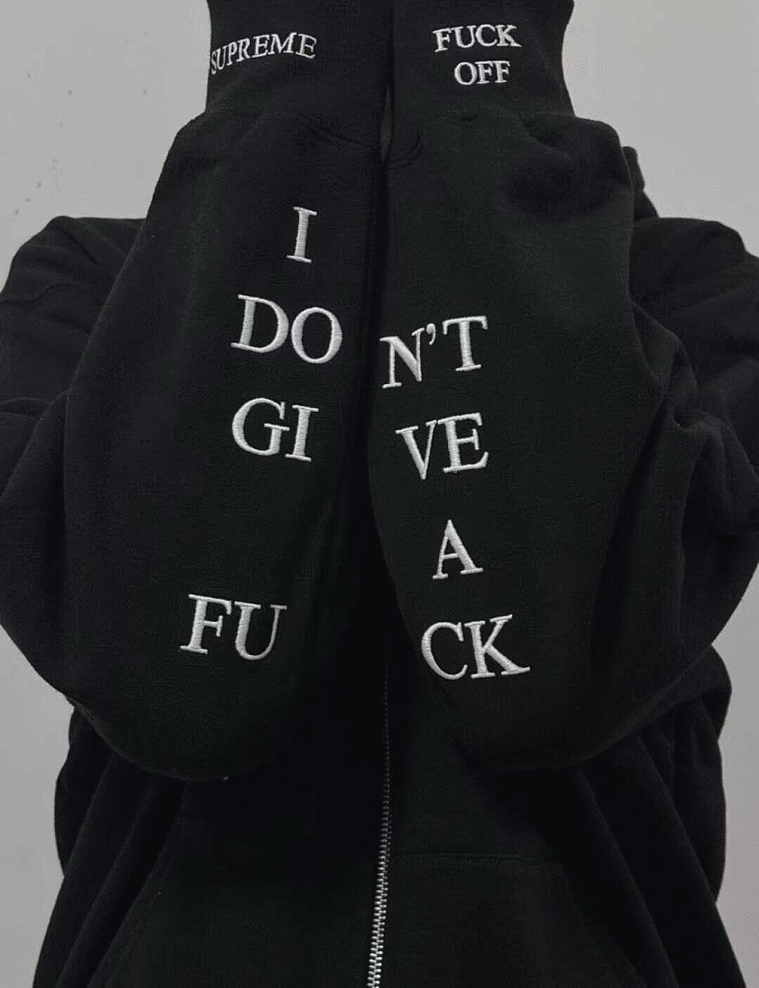 Supreme FW25 IDGAF Zip Up Hooded Sweatshirt - Image 4