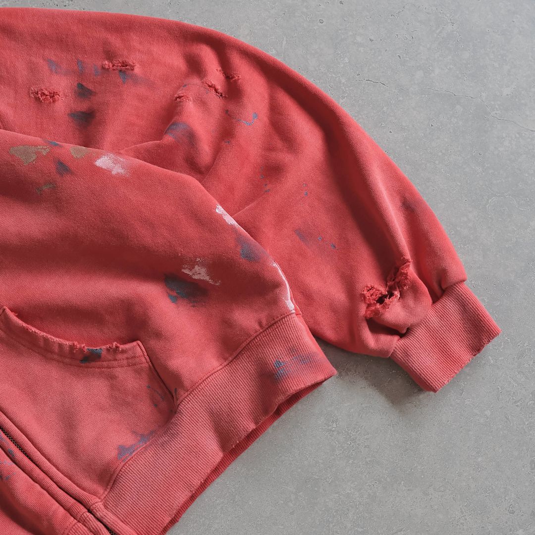 SOLVA "Atelier Destroy" Hand-Drawing Washed Zip Hoodie - Image 14