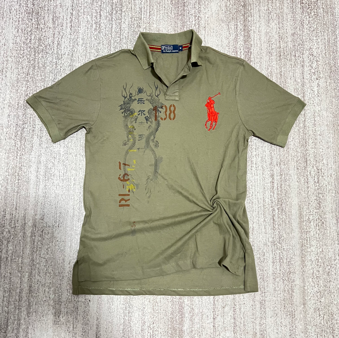 Ralph Lauren Lauren Polo Shirt Green Asia Dragon