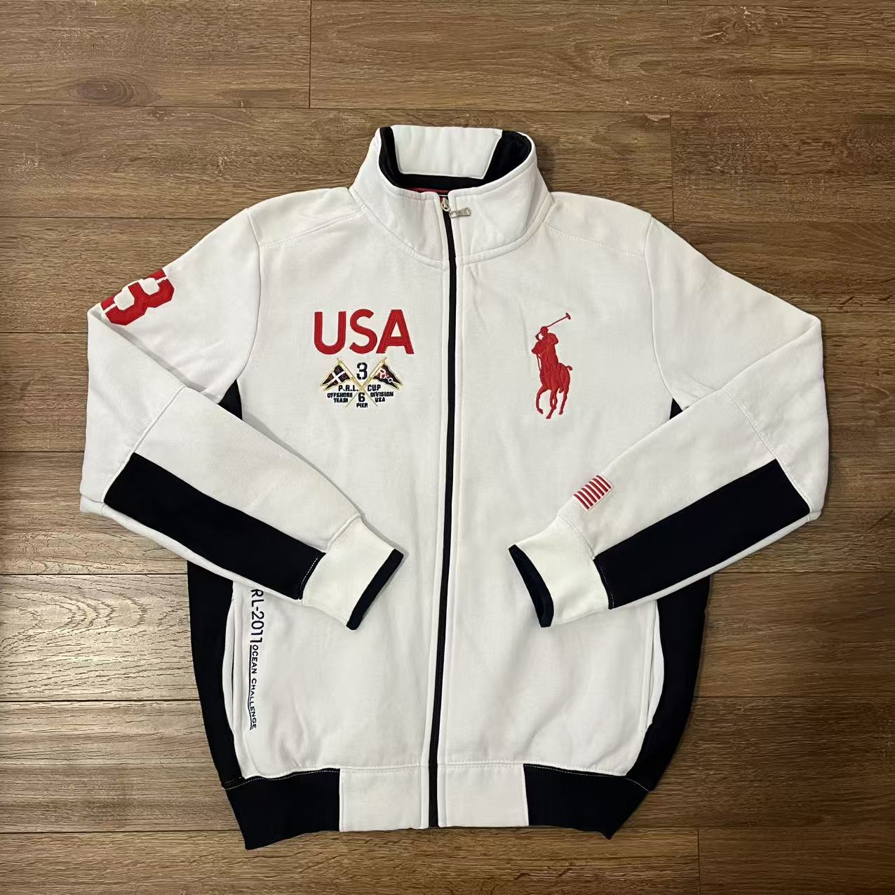 Ralph Lauren USA Zip Up Ralph Lauren (White) - Image 2